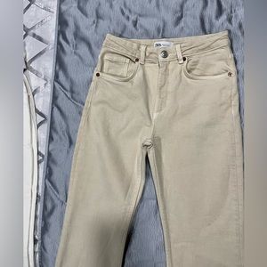 Zara high rise beige jeans Size 36 US 4